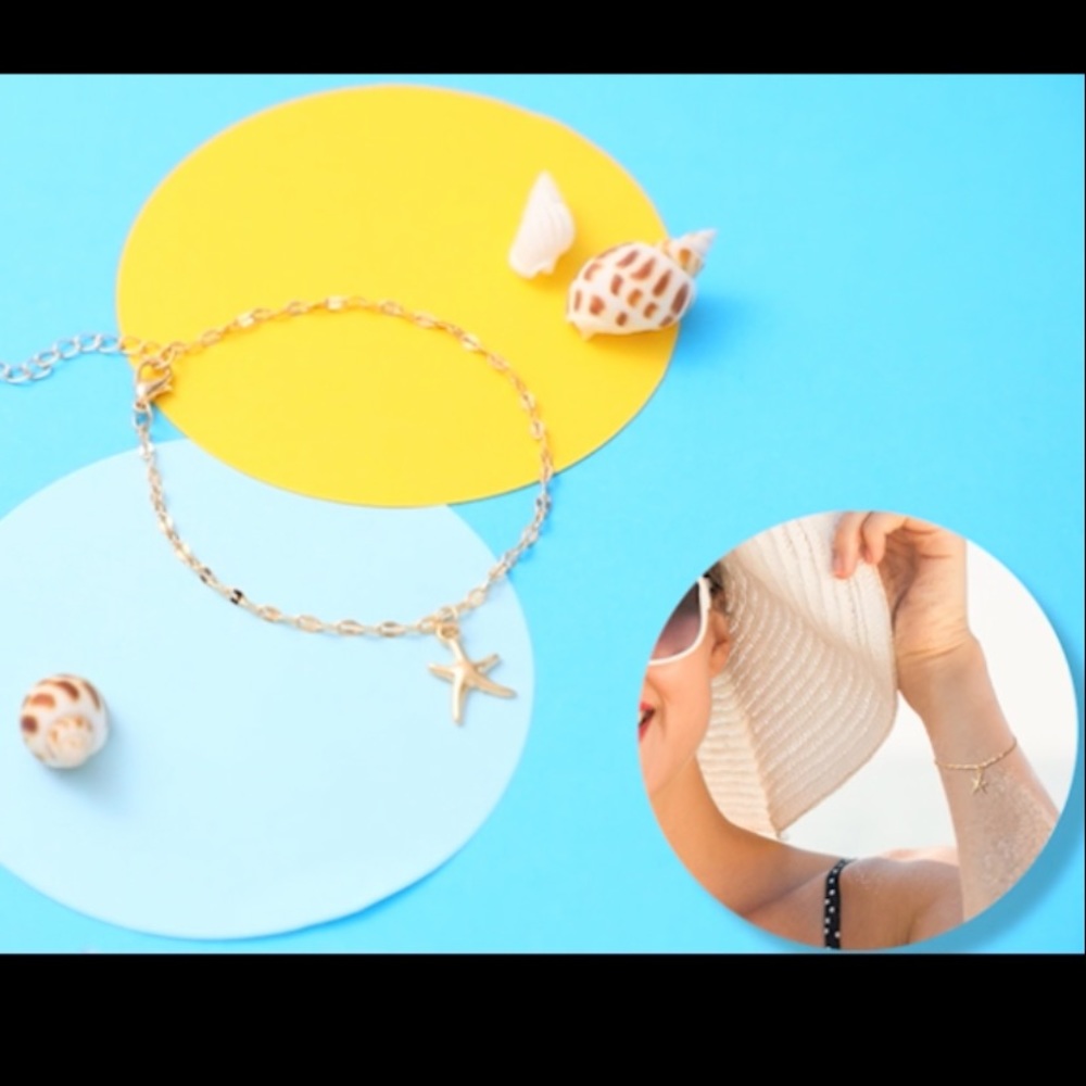 Starfish adjustable anklet bracelet